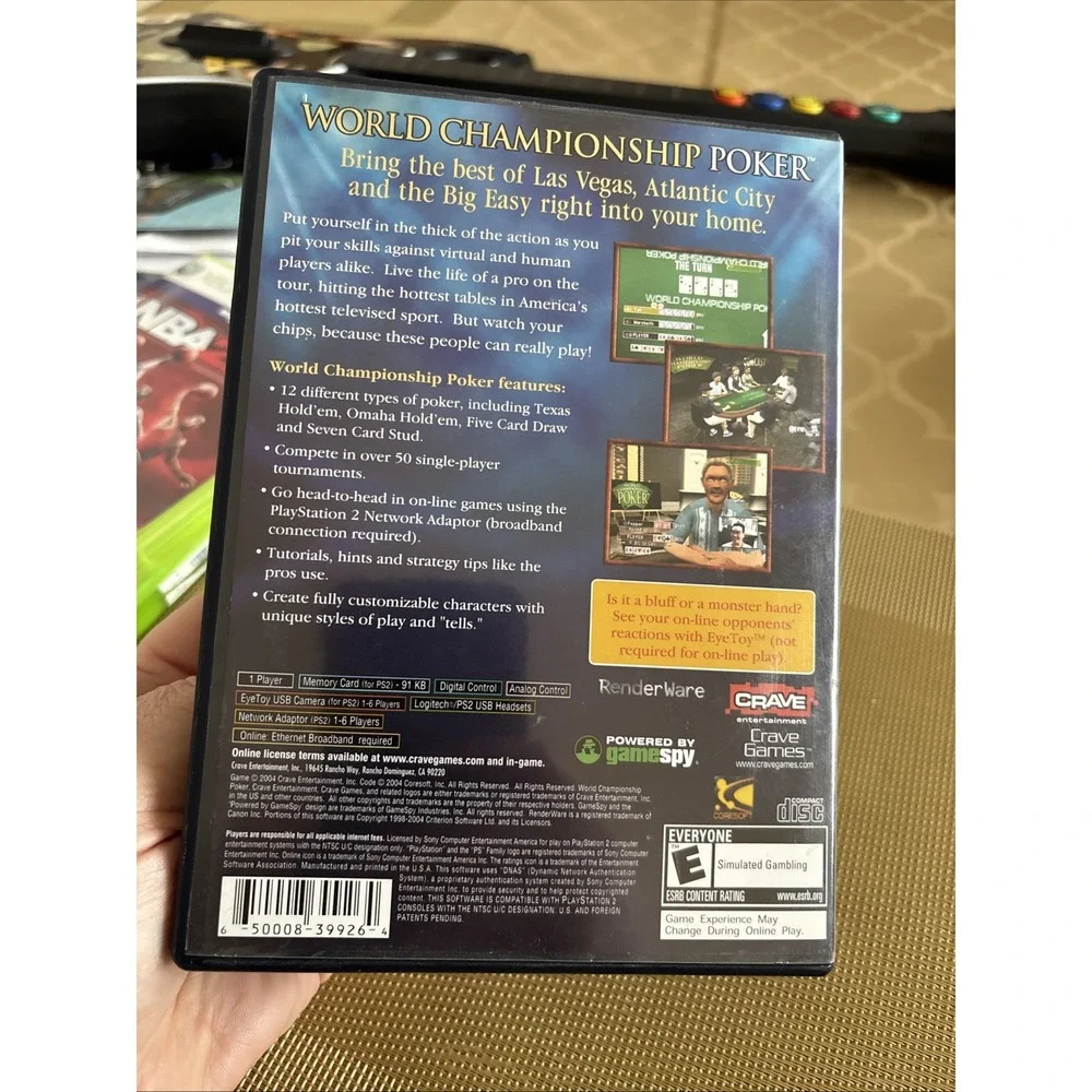 World Championship Poker Sony PlayStation 2 2004 CIB Complete Video Game PS2
